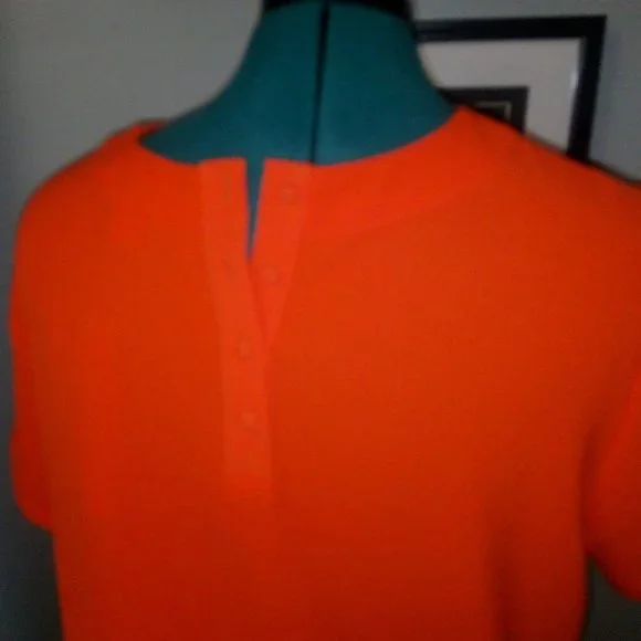 Catherine Malandrino Bright Orange Blouse Sz L NWT - Picture 7 of 12